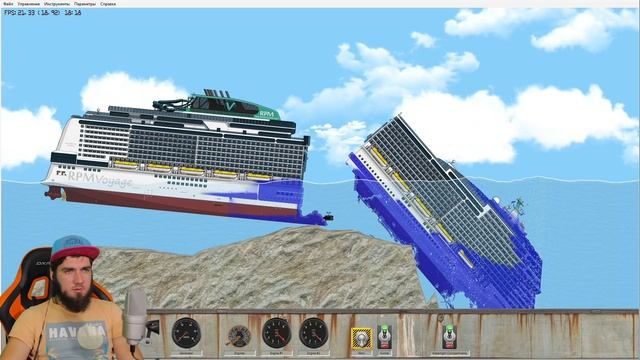 КАПИТАН КОРАБЛЯ ВОТКНУЛСЯ В ЗЕМЛЮ и ВОТ ЧТО ПРОИЗОШЛО - Floating Sandbox смотреть онлайн