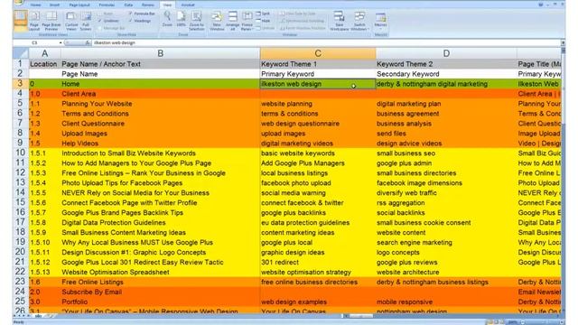 Excel Spreadsheet for On Page SEO & Web Development смотреть онлайн