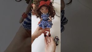 Вязаная кукла крючком Морячка, Crochet doll