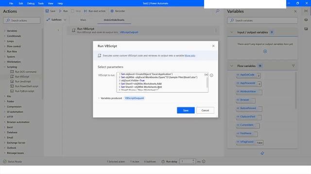 Hide Unhide Sheets In Power Automate Desktop смотреть онлайн
