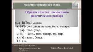 3 класс Звуко буквенный разбор