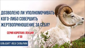Ильшат Абу Сальман. Дозволено ли уполномочивать совершить жертвоприношение за себя? Курбан-Байрам