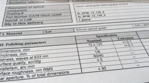 Silicon rectangular plane parallel window - sales@dmphotonics.com