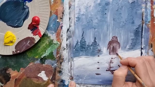 ЗА ЕЛКОЙ | ? |Рисование красками смотреть онлайн