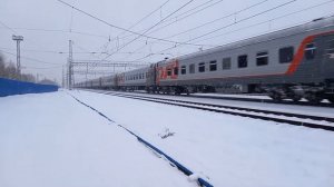 Электровоз ЭП2К-430 с поездом №148Ж Астрахань — Нижневартовск