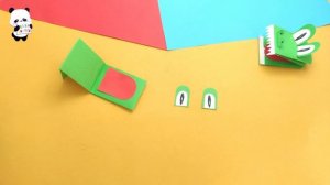 How to Make a Crocodile Paper Puppet - Moving paper toys