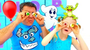 Настя и папа учат английский алфавит ABC. Полезное видео для детей