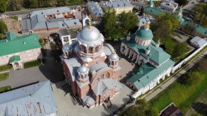 Полёт над Покровский Хотьков монастырь. Май 2022 года. Хотьково Московская область.