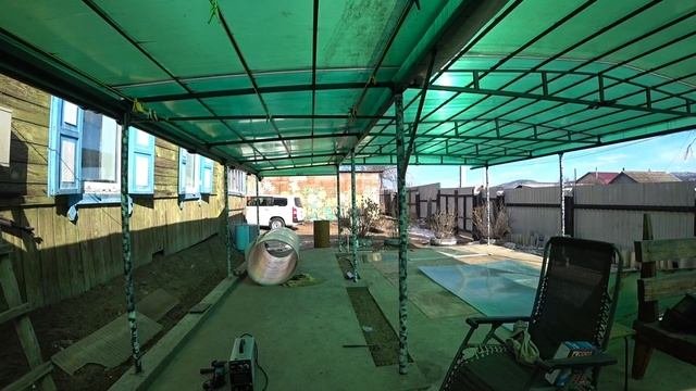 ДОДЕЛЫВАЮ НАВЕС ИЗ ПОЛИКОРБОНАТА