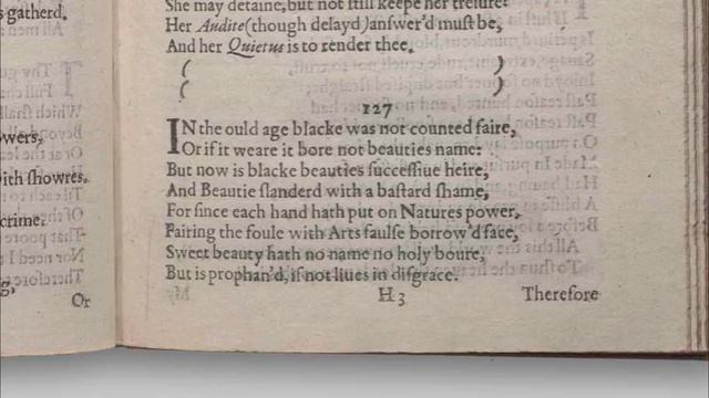 Shakespeare's Sonnet #127 "In the old age, black was not counted fair" смотреть онлайн