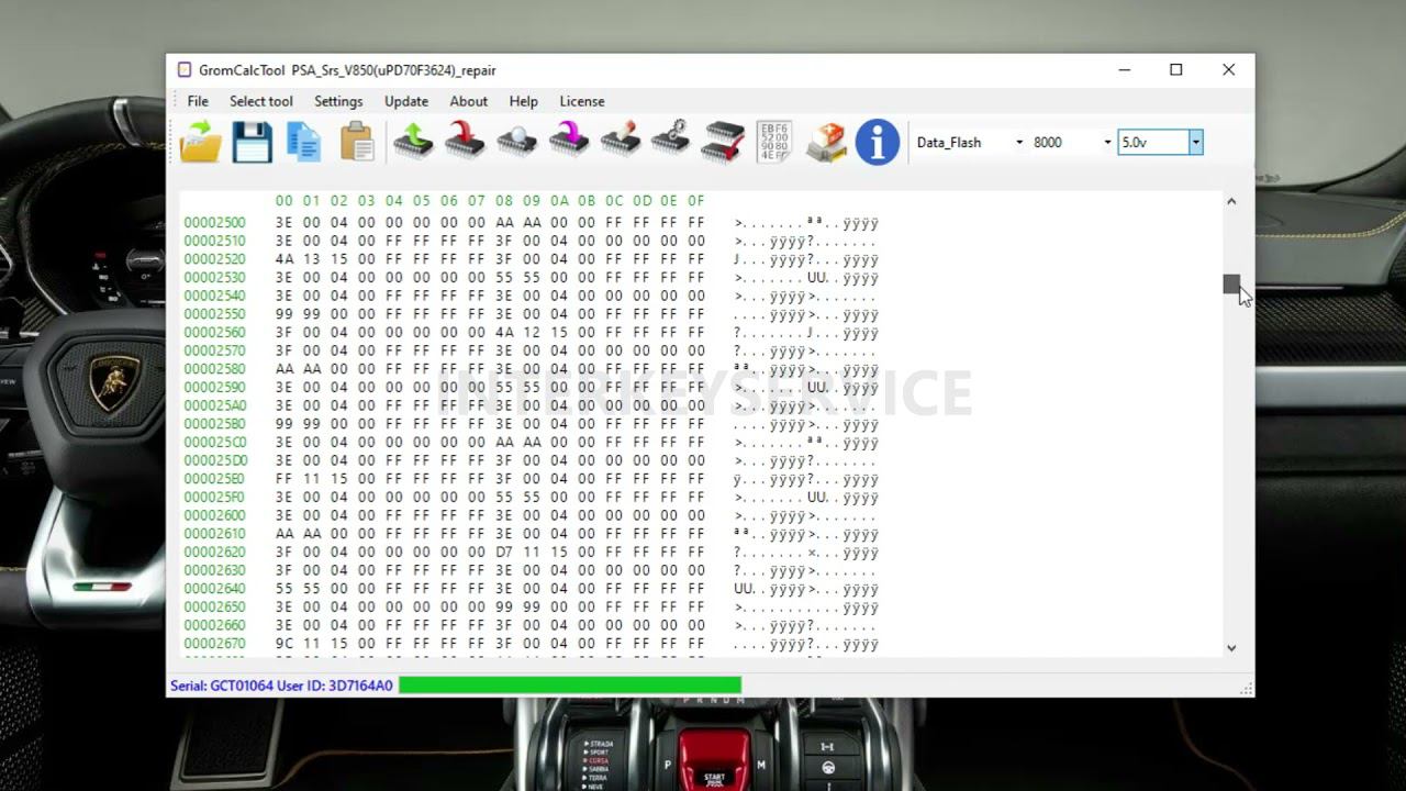 Peugeot/Citroen (airbag NEC uPD70F3624) crash clear by GCT-software смотреть онлайн