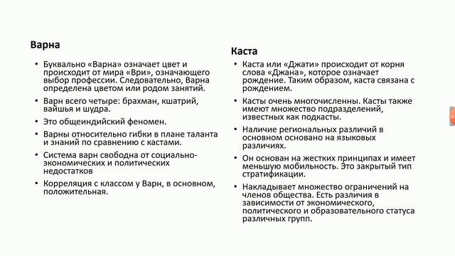 Варны с точки зрения философии