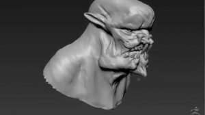 Zbrush Speed Sculpt - Creature Bust (Timelapse)