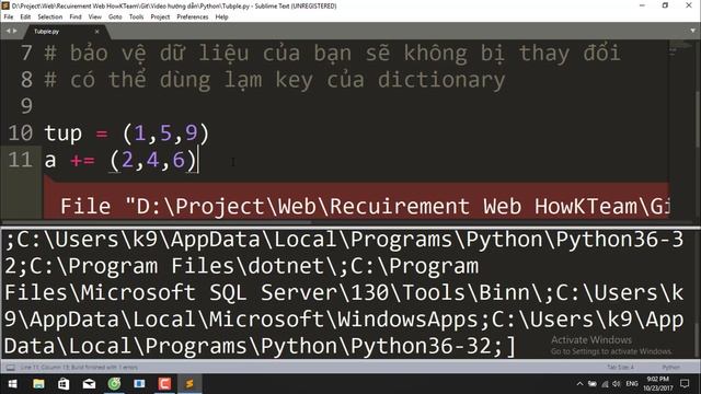 [Khóa học lập trình Python cơ bản] - Bài 14: Tuple trong Python | HowKteam