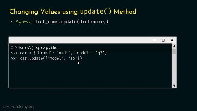 Changing and Adding Dictionary Items in Python