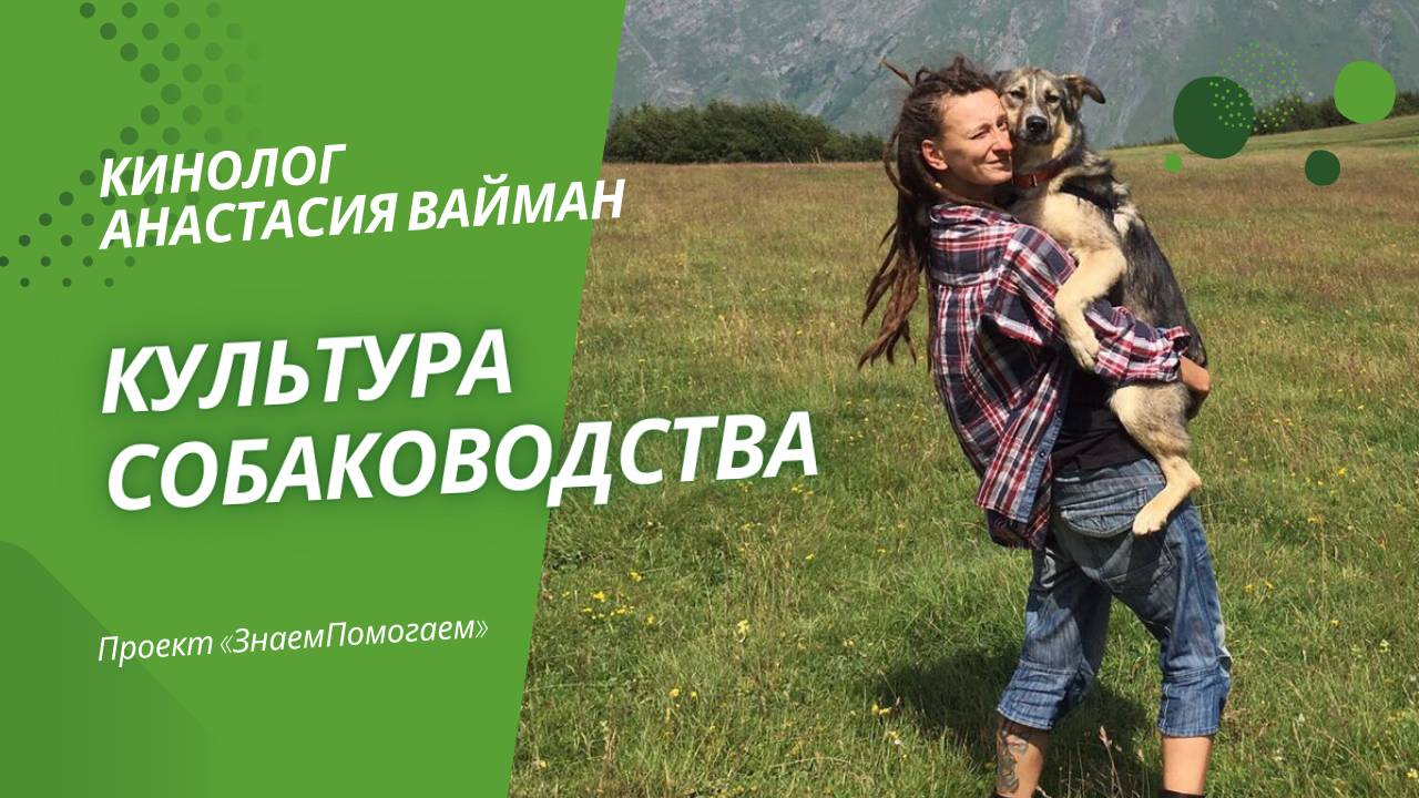 Кинолог Анастасия Вайман: Культура собаководства