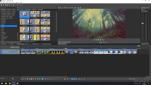 Vegas Pro 18:  Как создавать и настраивать автоматические переходы