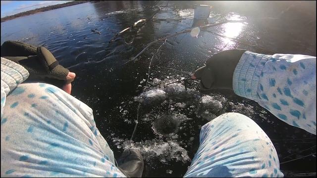 КРУПНЫЕ ОКУНИ РВУТ ЛЕСКУ! Ловля окуня на мормышку в супер местах