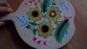 DIY/ПЕТРИКОВСКАЯ РОСПИСЬ/РАЗДЕЛОЧНАЯ ДОСКА