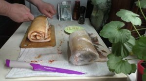 Мясной Рулет из свиной грудинки в луковой шелухе!!!