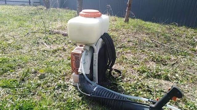 Обзор бензинового распылителя опрыскивателя STIHL SR420 Течет Как убрать течь?