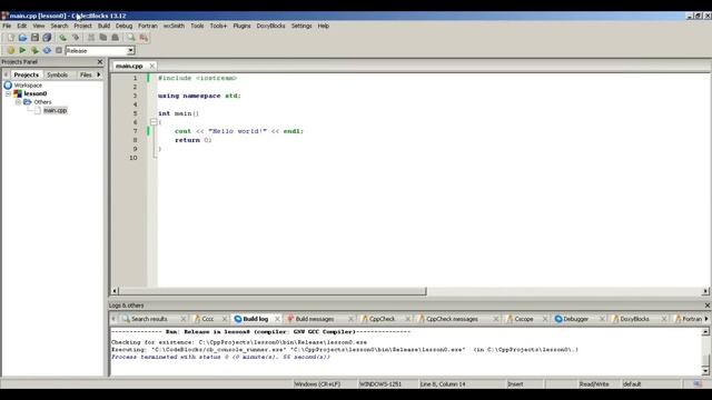 C++ Урок 1. Hello world!