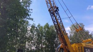 Железнодорожный кран Первомаец для погрузки угля , и паровоз Сортавала - Рускеала.