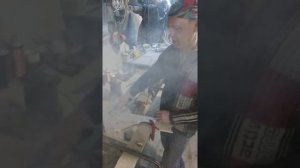 Резьба нихромовой проволокой.