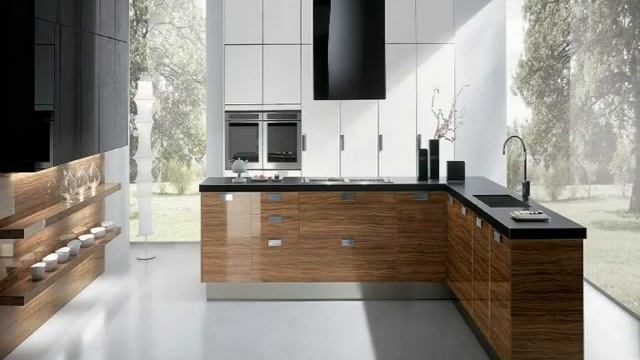 Современные угловые кухни под дерево - дизайн стильного интерьера смотреть онлайн