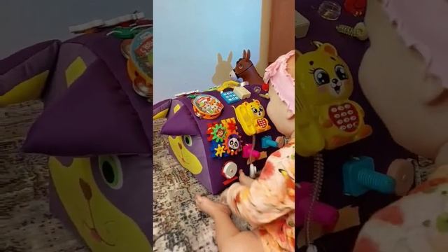 Мягкий бизиборд для развития мелкой моторики рук. #бизиборд  #развивашки #мелкаямоторика