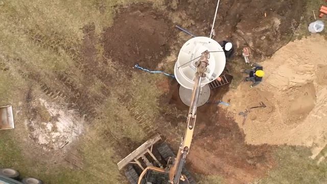 Монтаж септика AT-8. Автономная канализация, станция биологической очистки для дома August ir ko смотреть онлайн