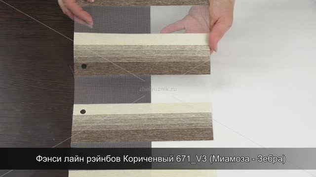 Фэнси лайн рэйнбов Кориченвый 671_V3 (Миамоза - Зебра)