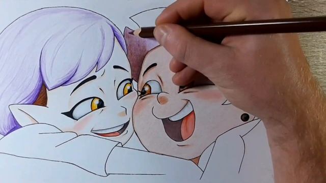 The Owl House: Luz & Amity. Drawing /Дом Совы: Луз и Эмити. Рисунок. смотреть онлайн