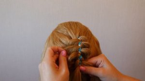 Объемная коса с лентами