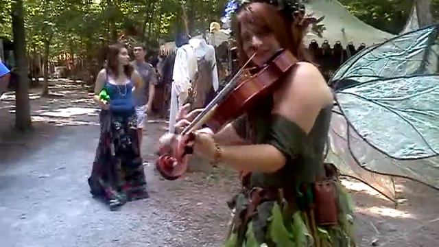 Oakley the fairy fiddleing!