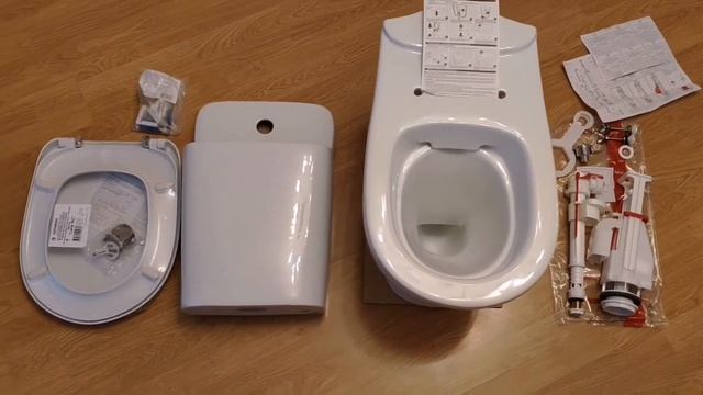 Распаковка - Унитаз напольный Керамин Альбано R Premium (с жестким сиденьем и микролифтом) смотреть онлайн