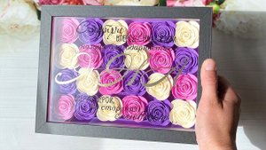 ПОВТОРЯЮ ИДЕЮ С Pinterest / Фоторамка с цветами из фоамирана / DIY Foam Sheet Flowers Shadow Box