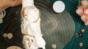 Декор бутылки в технике терра. Декор на морскую тему. DIY.