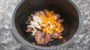 Куриная печень, тушёная в сметане в мультиварке