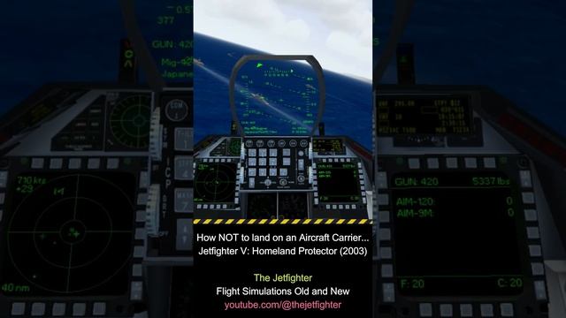 How NOT to land on an aircraft carrier - Jetfighter V: Homeland Protector