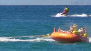 Катание на таблетке Черное море Дивноморское Вылетела на Буй