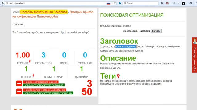 Как проанализировать продвижение YouTube-видео Инструменты продвижения видео смотреть онлайн
