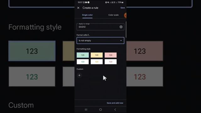 Google Sheets Tutorial! How to Add Conditional Coloring to Your Table in Google Sheets Mobile?