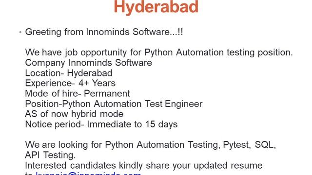 | 08 Nov 2022 | Manual & Automation Testing Jobs |@SoftwareTestingVacancies