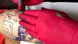Jesus and lion tattoo time lapse!