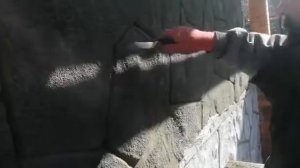 Отделка стены в беседке. Арт бетон.