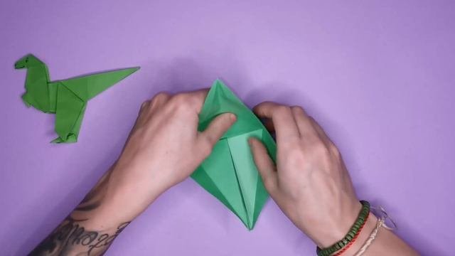 Как сделать простого Динозавра-Оригами/ORIGAMI T-REX/DIY