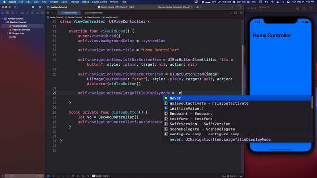 How to Nav Bar Programmatically (Swift 2023, UIKit, Xcode) смотреть онлайн