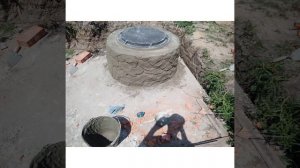 облагородить колодец.дикий камень своими руками.