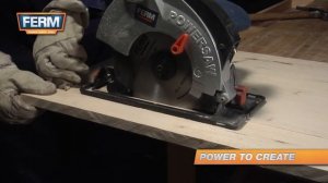 Using a wedge while cutting with a circular saw